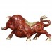 Colored Copper Pioneering Cow Ornament